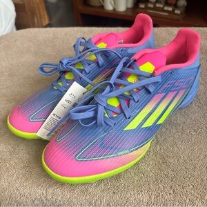 didas F50 League TF Turf Pink Multi Men's 8 Soccer Shoes IE1230 women’s Size 9